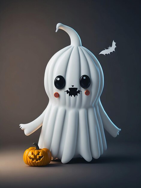 Une jolie robe blanche de fantôme d'Halloween