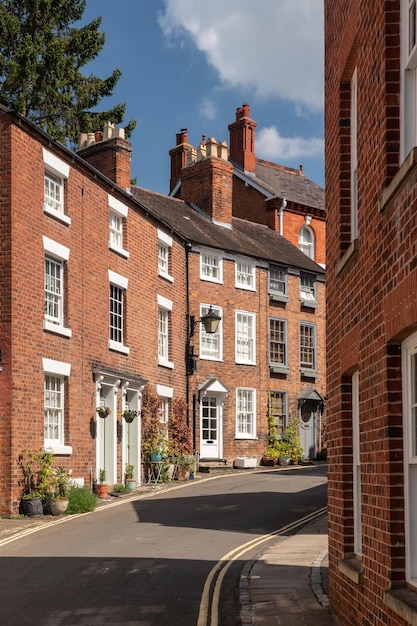 Jolie rue géorgienne et maisons à Shrewsbury