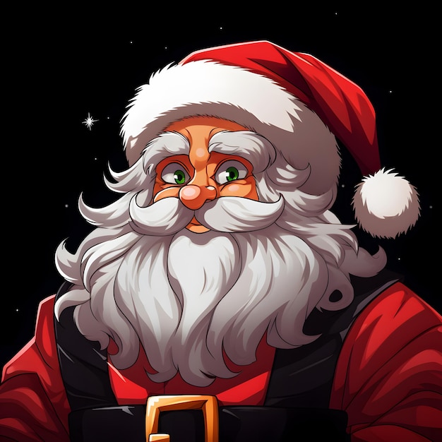 Jolly Santa une illustration de caricature