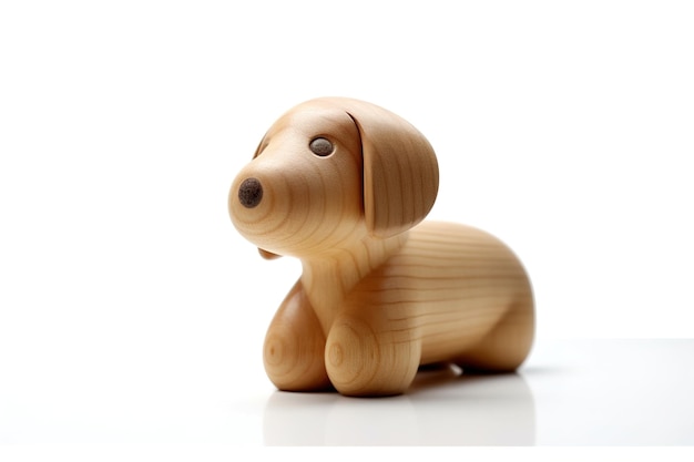 Un jouet en bois pour chien avec le mot chien dessus