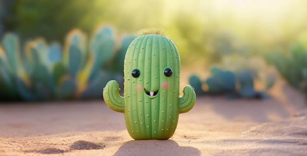 un jouet de cactus drôle pour les enfants fond d'écran HD