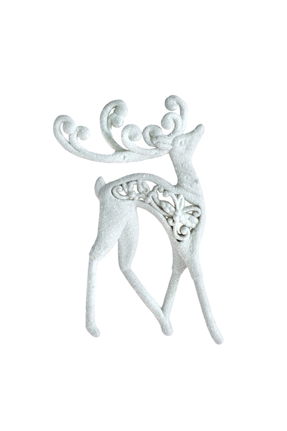 Jouet de Noël de cerf d'argent, isoler