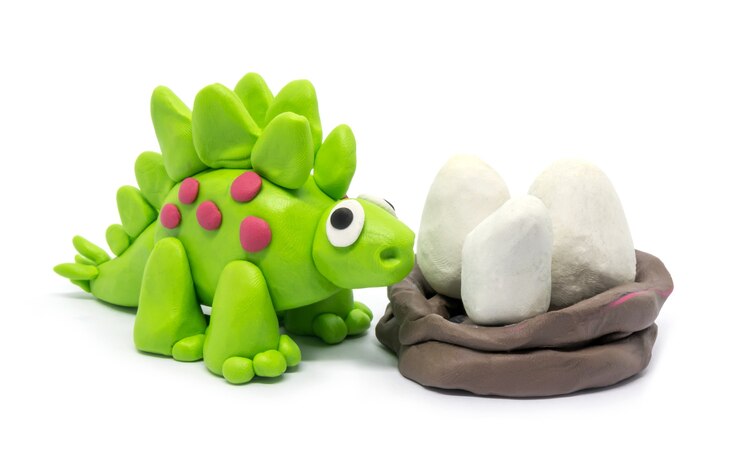 Photo jouet playdough stegosaurus