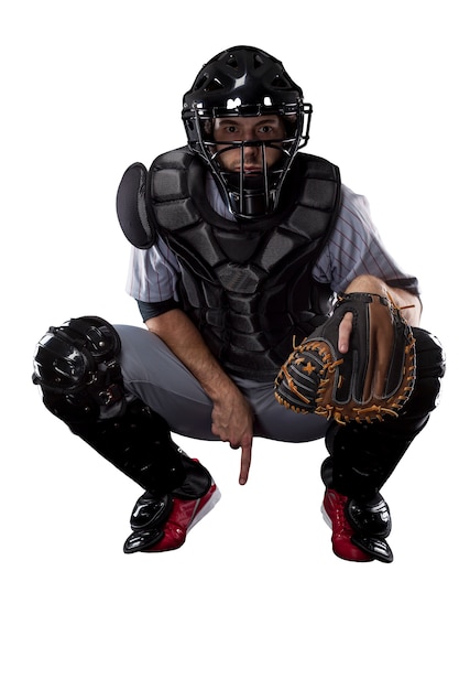 Joueur de baseball Catcher ,.