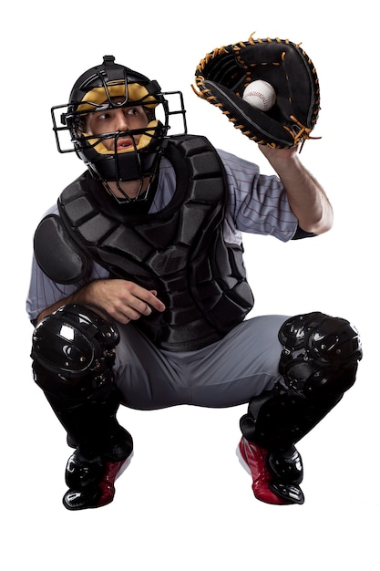 Joueur de baseball Catcher ,.