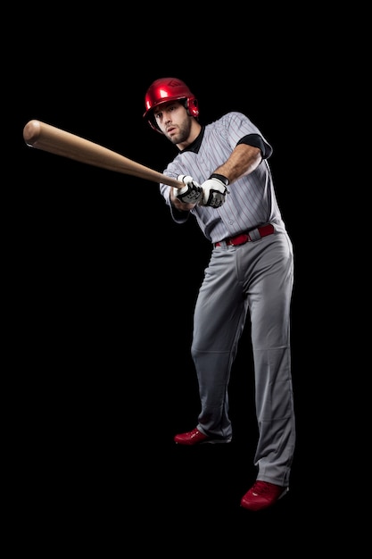 Joueur de baseball . Prise de vue en studio.