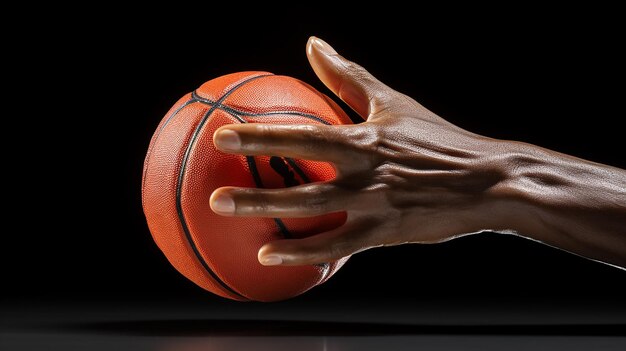 Un joueur de basket-ball anonyme qui jette une balle.