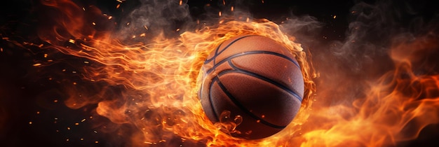 Un joueur de basket-ball fait un coup étonnant alors que la balle glisse à travers le cerceau avec précision.