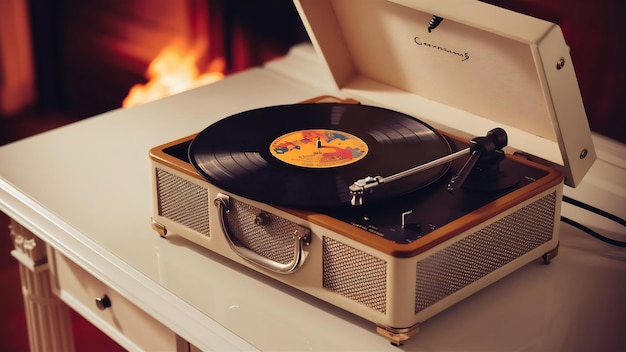 Photo joueur de disques sur une surface blanche