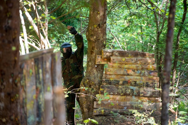 Un joueur de paintball a perdu son match