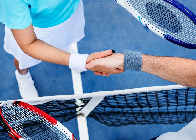 Photo joueurs de tennis sportifs