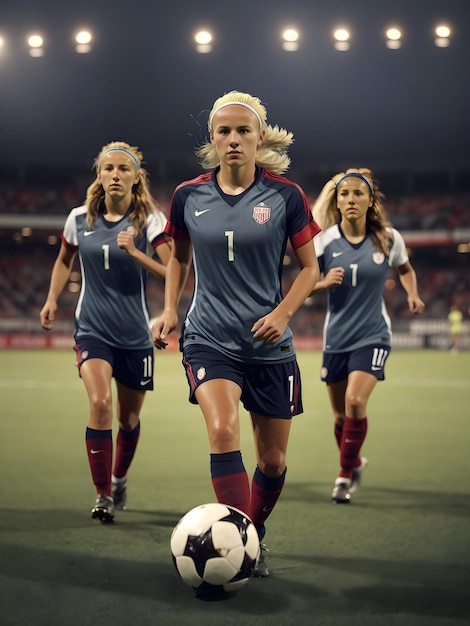 Joueuse de football féminine ai généré