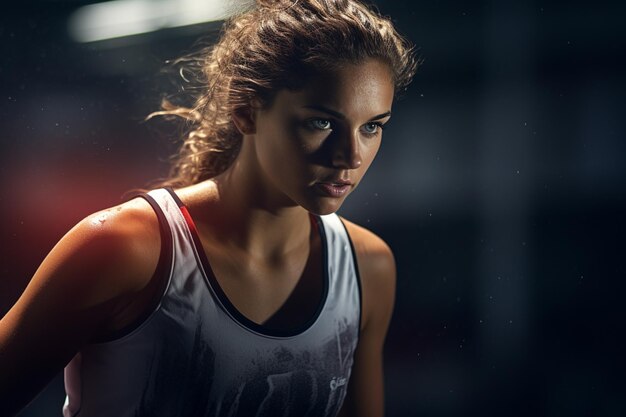 Photo une joueuse de hockey joue au hockey sur gazon pendant la journée