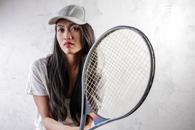 Joueuse de tennis asiatique