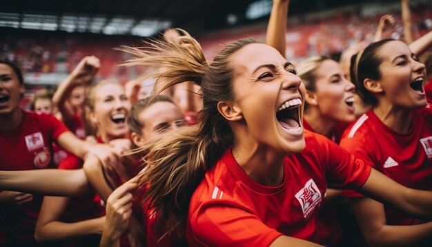 joueuses de football mettant en valeur les émotions partagées entre les joueurs