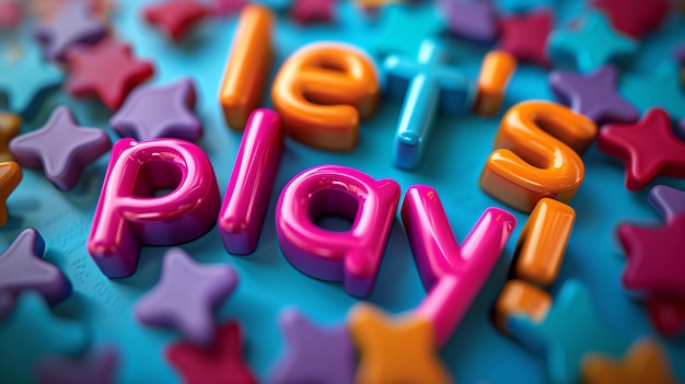 Jouons à des lettres colorées