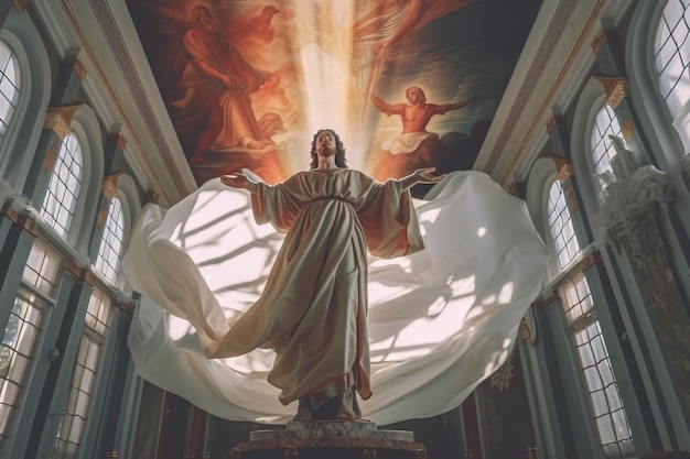 Jour de l'Ascension de jésus-christ ou jour de la résurrection du fils de dieu Concept du jour de l'Ascension à l'église