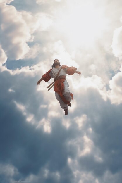 Photo jour de l'ascension de jésus-christ ou jour de la résurrection du fils de dieu vendredi saint concept du jour de l'ascension