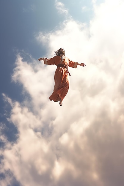 Photo jour de l'ascension de jésus-christ ou jour de la résurrection du fils de dieu vendredi saint concept de jour de l'assomption