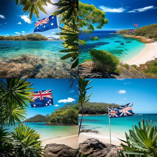 Jour de l'Australie drapeau de l'Australie