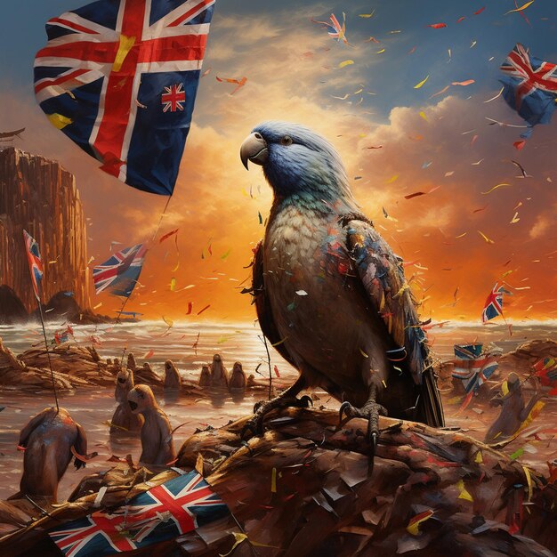 Jour de l'Australie drapeau de l'Australie