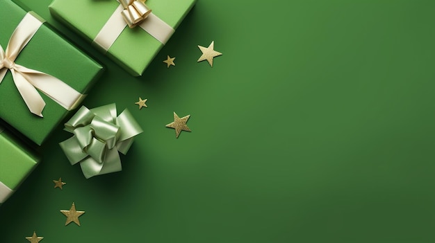 Jour de boîte à cadeaux avec design de couleur verte