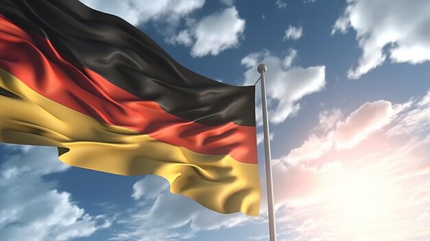 Photo jour du drapeau allemand generative ai