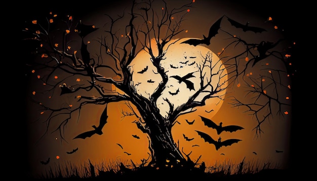 Jour d'Halloween yeux de Jack O 'Lanterns tromper ou traiter Samhain All Hallows' Eve All Saints' Eve All hallowe'en spooky Horror Ghost Demon background 31 octobre