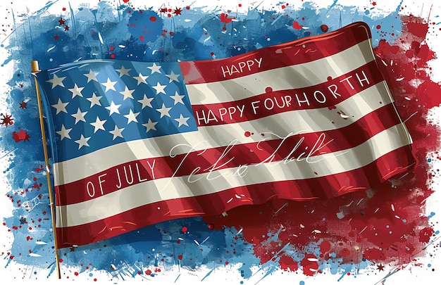 Photo jour de l'indépendance américaine états-unis un chef-d'œuvre d'illustration vectorielle du 4 juillet