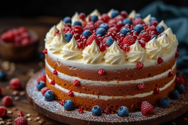 Jour de l'indépendance américaine avec gâteau