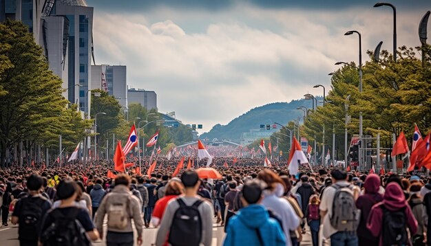 Jour de la libération nationale de la corée du sud photographie heureuse et de célébration