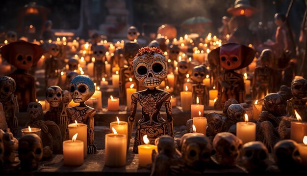 Photo jour des morts au mexique le mexique célèbre le jour des morts les 1er et 2 novembre de chaque année.