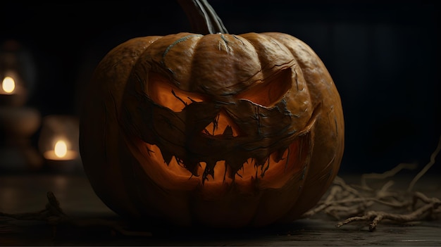 Le jour des morts rencontre Halloween Images d'arrière-plan horrifiantes Citrouilles Arrière-plans d'horreur