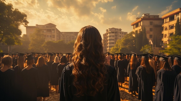 Le jour de la remise des diplômes du lycée