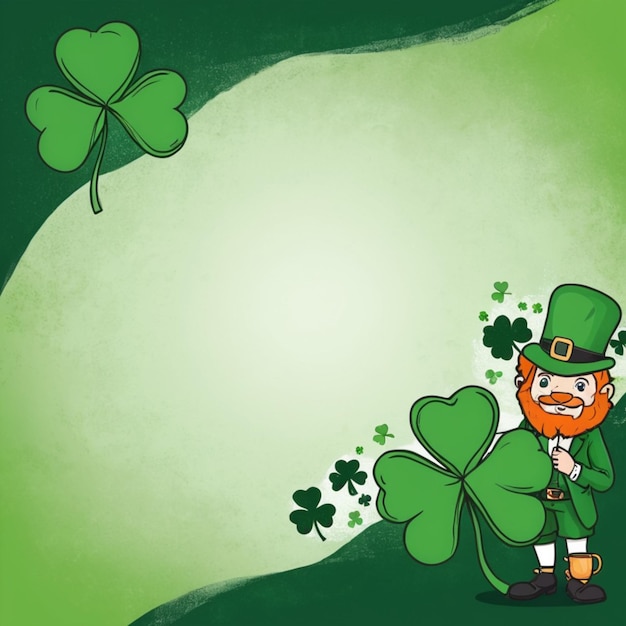 Le jour de Saint-Patrick dessiné à la main dans un fond plat