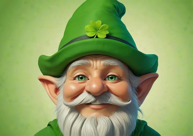 Jour de Saint-Patrick fond abstrait trèfle chapeau vert pièces d'or chapeau leprechaun avec trèfle