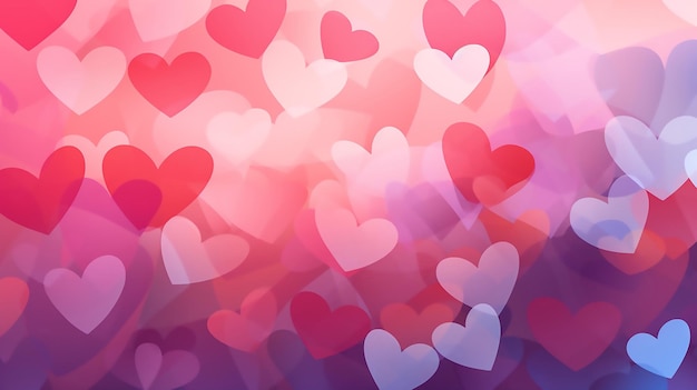 Jour de la Saint-Valentin Arrière-plan élégant abstrait avec des cœurs femmes