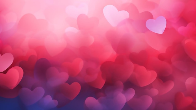 Jour de la Saint-Valentin Résumé Arrière-plan avec des cœurs Femmes