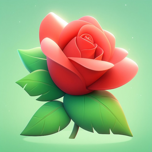 Le jour de la Saint-Valentin, une rose rouge, un bouquet de cœurs, une illustration, un beau bouquet de roses.
