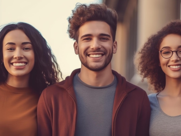 Photo journée de l'amitié des amis heureux sourient