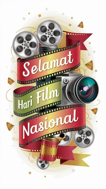 Une journée colorée et animée Selamat Hari Film Nasional Joyeuse journée nationale du cinéma