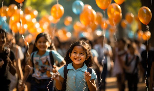 Journée des enfants Une joyeuse célébration des enfants à l'école