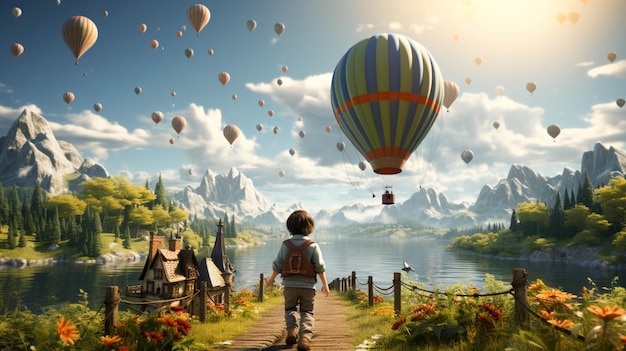 Journée des enfants de la Terre en ballon