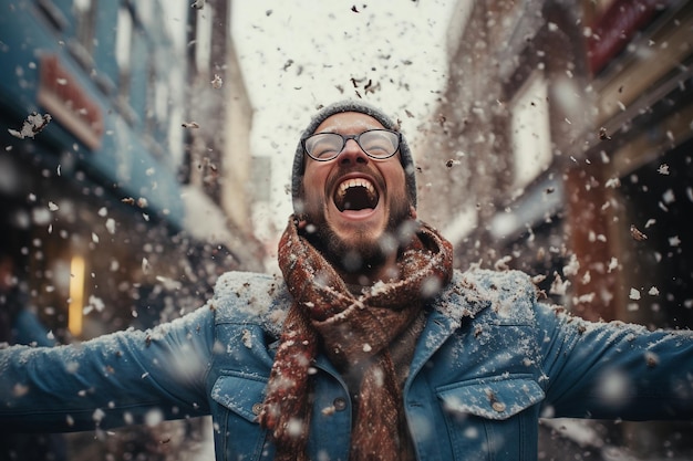 Une journée d'hiver enneigée