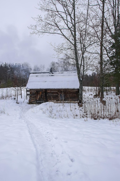 Journée d'hiver en Lettonie Europe vue panoramique sur la nature