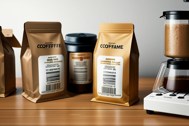 Journée internationale du café Sacs de café instantané faciles à transporter contrairement aux grains de café traditionnels faits à la main