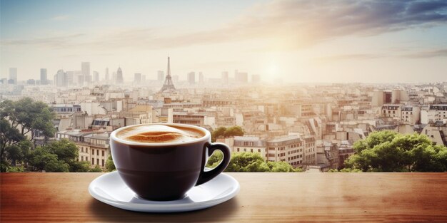 Journée internationale du café avec vue sur la ville