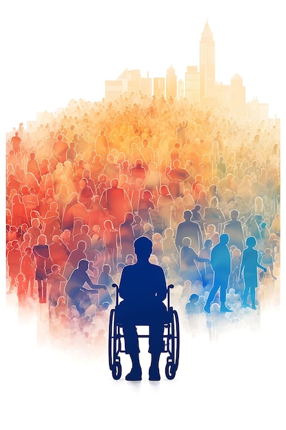 Journée internationale des personnes handicapées avec accèsib scène internationale d'affiches colorées