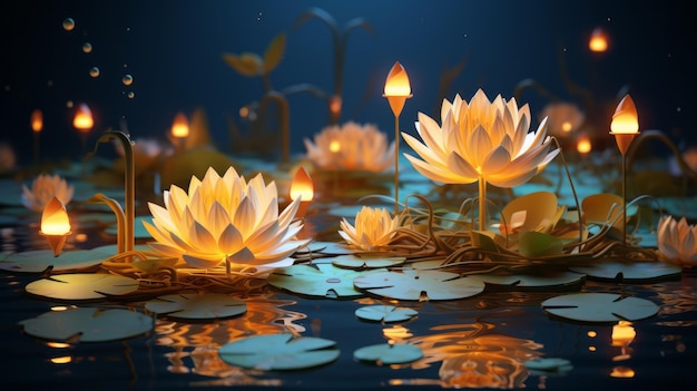 La journée de Loi Krathong le 28 novembre AI générative