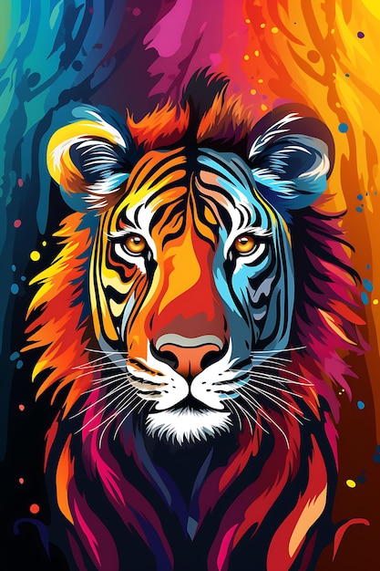 Journée mondiale des animaux avec des animaux du zoo Motif de fourrure multicolore Sty Journée internationale de l'art d'affiche créatif